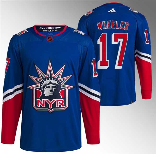 Men%27s New York Rangers #17 Blake Wheeler Blue Reverse Retro Stitched Jersey->new york rangers->NHL Jersey